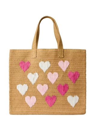Be Mine Tote Bag Sand Fuchsia/Petal