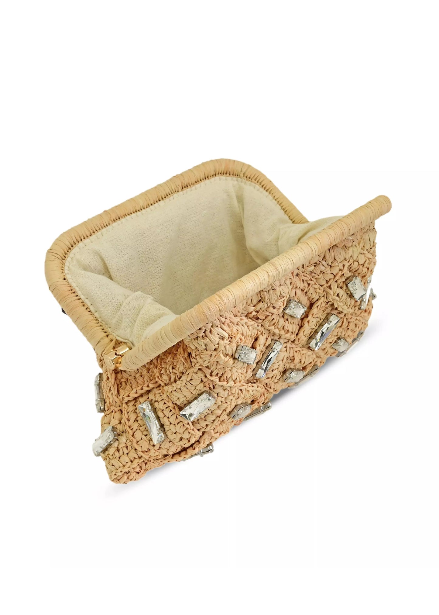 Load image into Gallery viewer, Gigi Crystal Clutch Bag Natural
