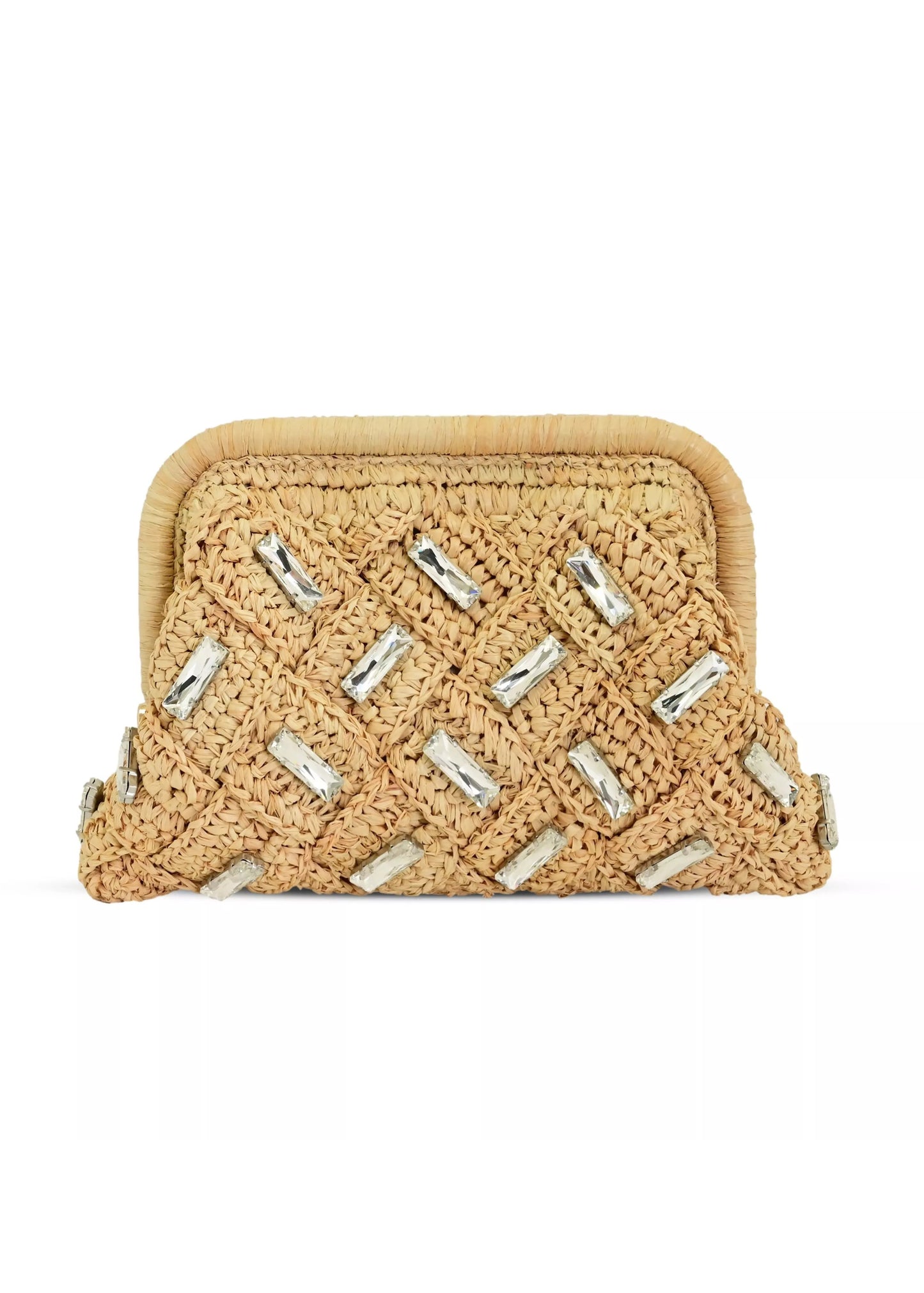 Load image into Gallery viewer, Gigi Crystal Clutch Bag Natural
