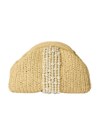 Mimosa Clutch Bag White/Natural