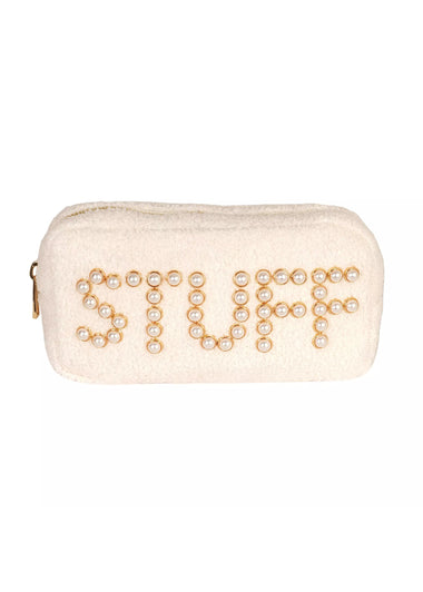 Teddy Stuff Cosmetic Bag White