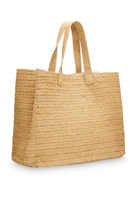 You Me And The Sea Tote Bag Sand/Fuchsia