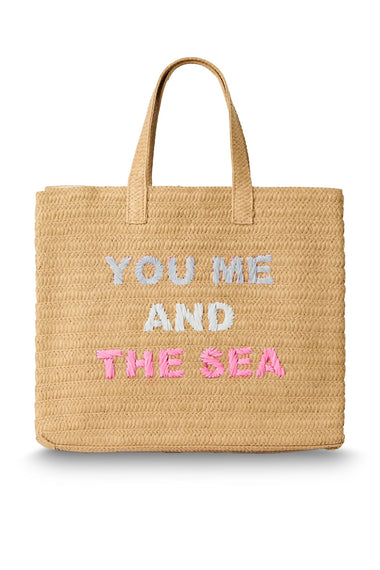 You Me And The Sea Tote Bag Sand Pastel