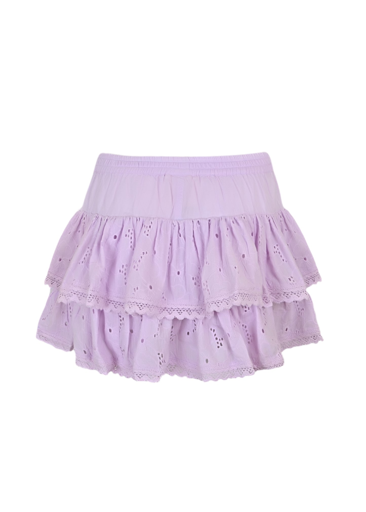 Load image into Gallery viewer, Biky Eyelet Cotton Crop Top &amp;amp; Skort Lavender
