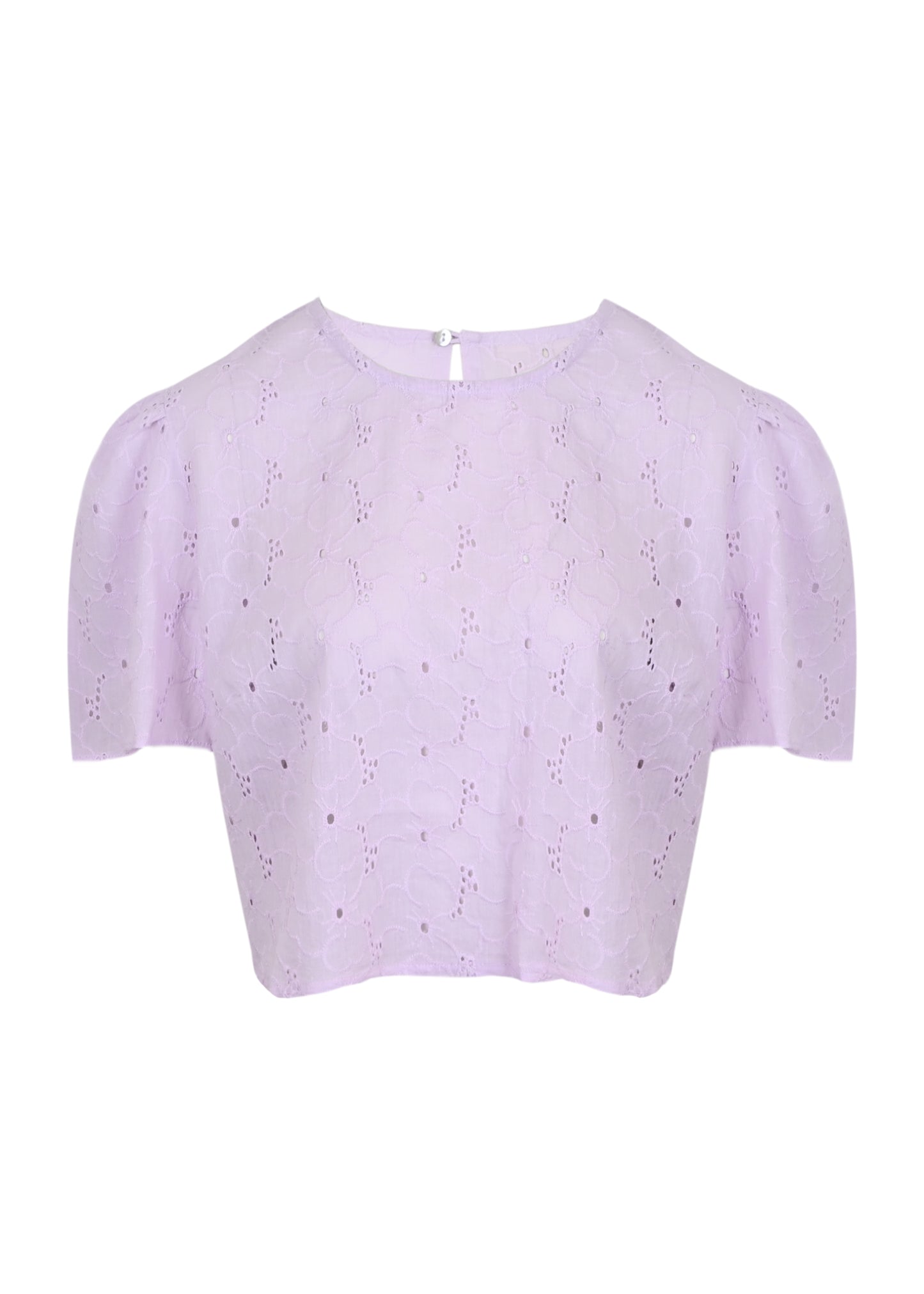 Load image into Gallery viewer, Biky Eyelet Cotton Crop Top &amp;amp; Skort Lavender
