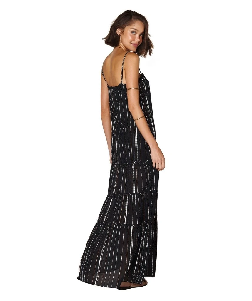 Load image into Gallery viewer, Solid Fran Long Dress Black - Dress
