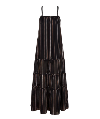 Solid Fran Long Dress Black - Dress