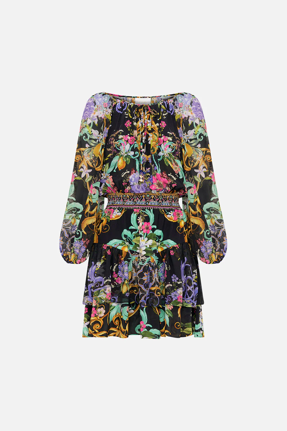 Load image into Gallery viewer, Blouson Sleeve With Double Ruffle Hem Meet Me In Marchesa - Dress
