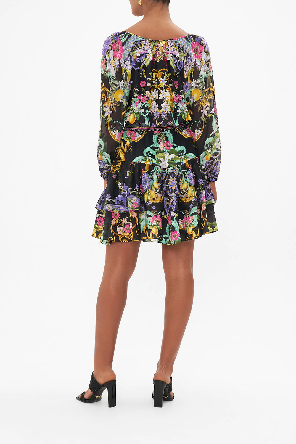 Load image into Gallery viewer, Blouson Sleeve With Double Ruffle Hem Meet Me In Marchesa - Dress
