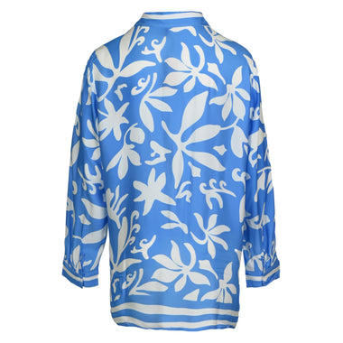 Summer Breeze Print Button Up Top - Top