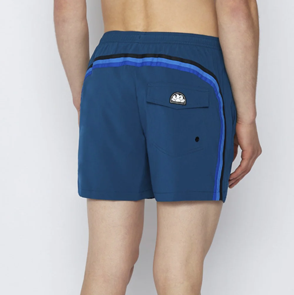 Load image into Gallery viewer, Men&amp;#39;s Designer Swim Shorts in Blue
