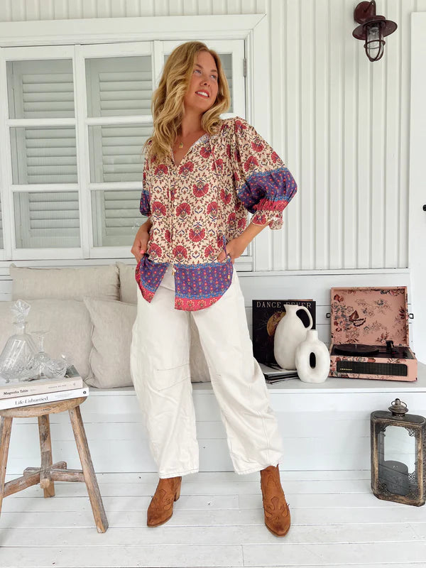 Load image into Gallery viewer, Bohemia Print Mason Blouse
