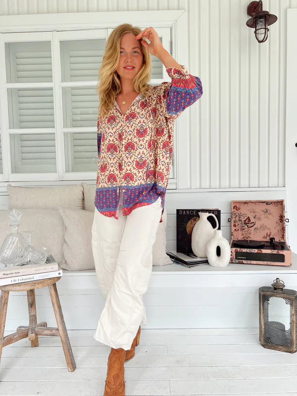 Load image into Gallery viewer, Bohemia Print Mason Blouse
