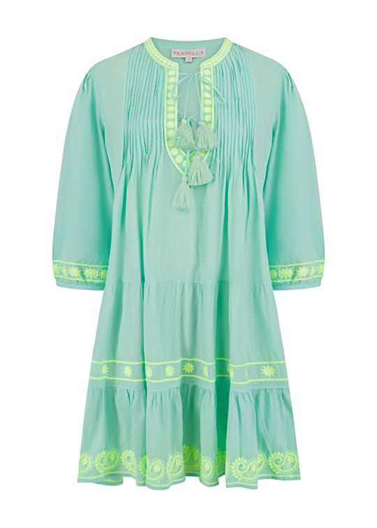 Load image into Gallery viewer, Bonbon Mini Dress Mint Lime - Mini Dress
