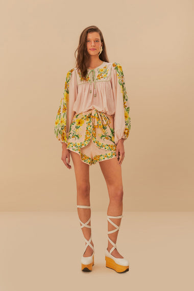Botanical Beauty Pink Shorts