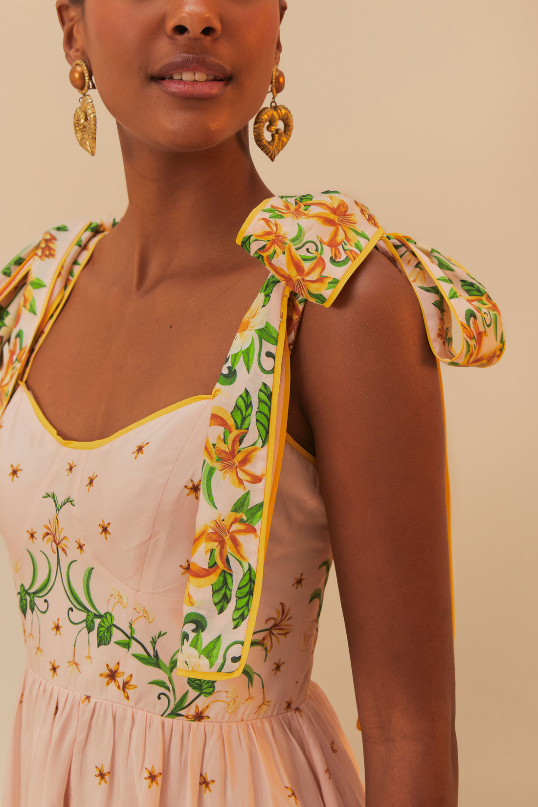 Load image into Gallery viewer, Botanical Beauty Pink Laces Midi Dress
