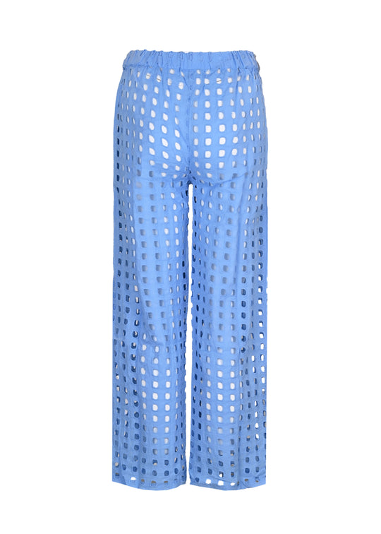 Blue Box Eyelet Pants - Trousers