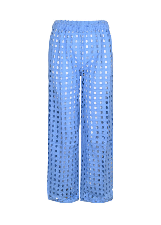 Blue Box Eyelet Pants - Trousers