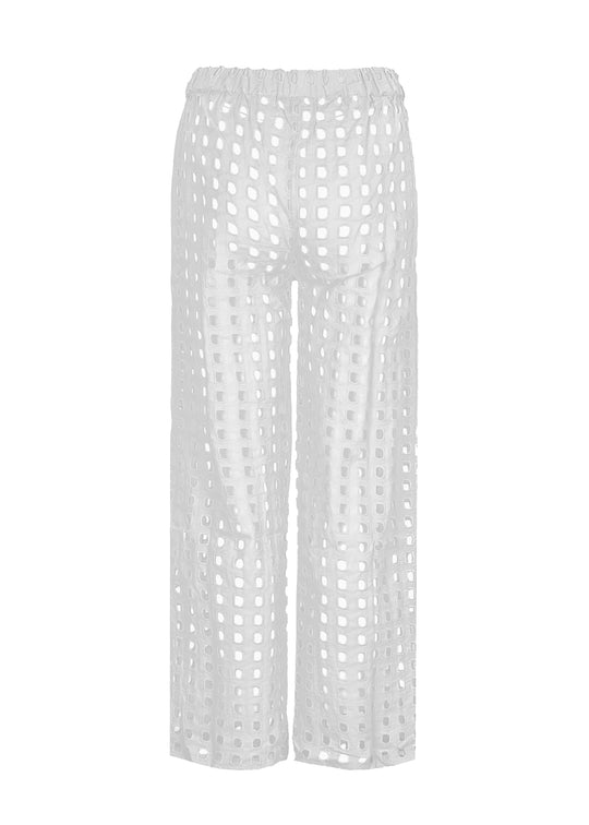 Load image into Gallery viewer, White Box Eyelet Pant - Trousers
