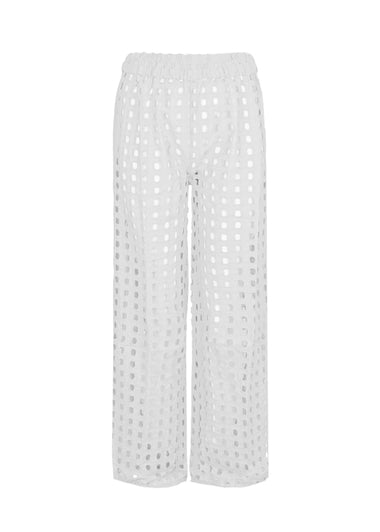 White Box Eyelet Pant - Trousers