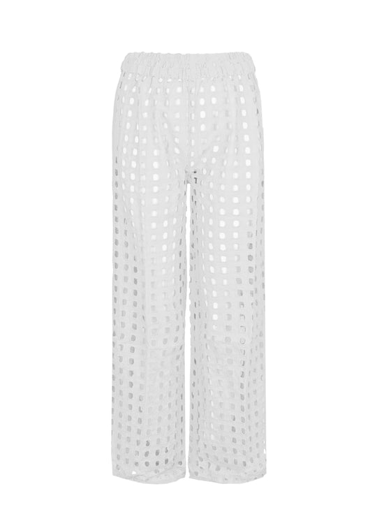 Load image into Gallery viewer, White Box Eyelet Pant - Trousers
