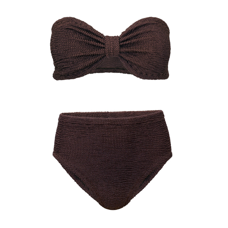 Bandeau Bikini Set in Brown - Ruby Bikini