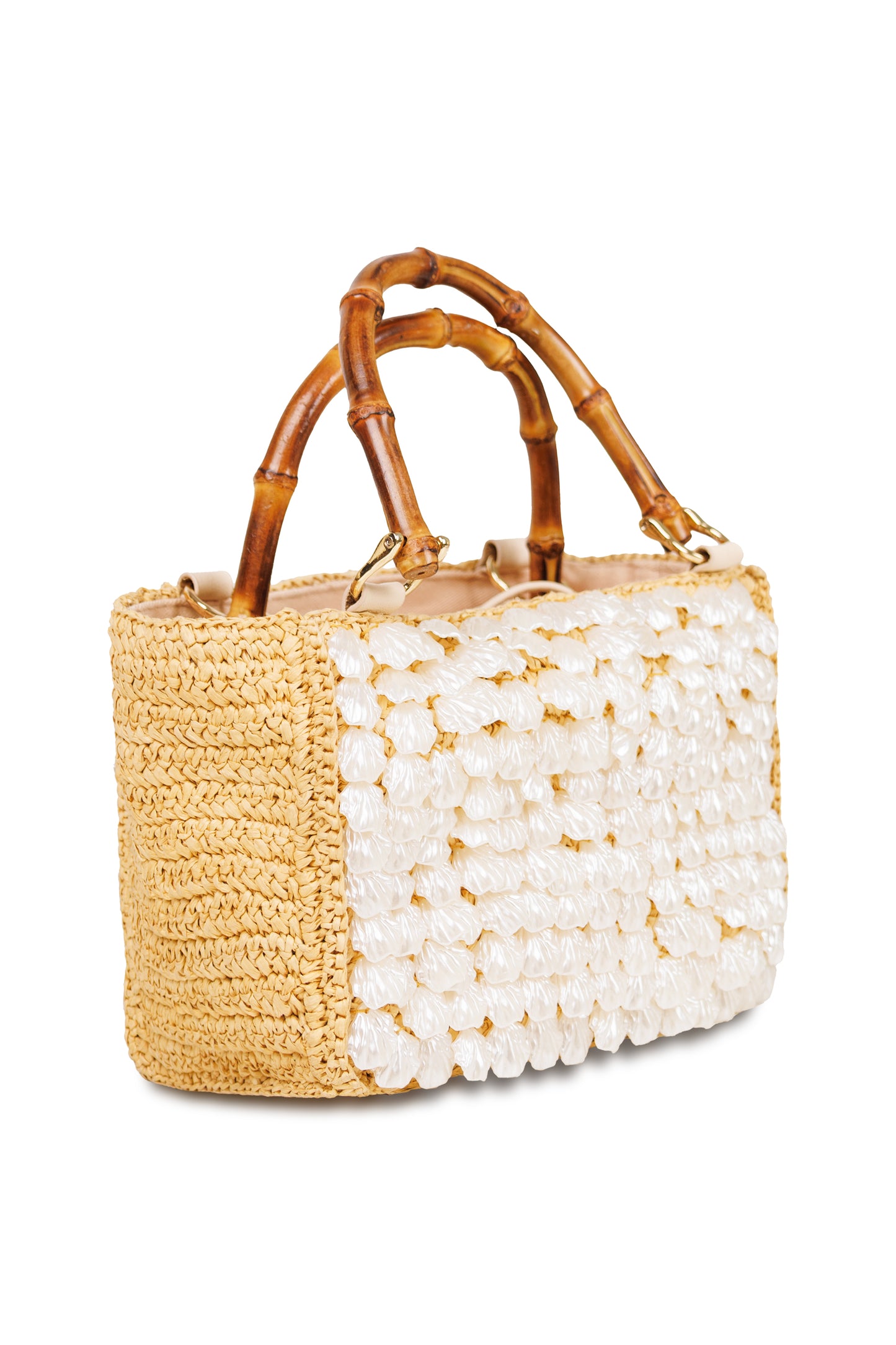Load image into Gallery viewer, Brielle Mini Tote Bag Natural
