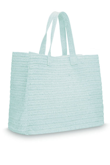 Queen Beach Tote Bag Mint/Light Pink