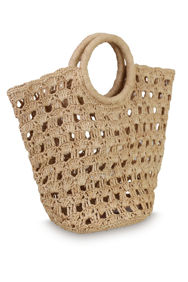 Primo Round Perf Tote Bag Natural