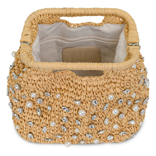 Bardo Crystal Clutch Natural