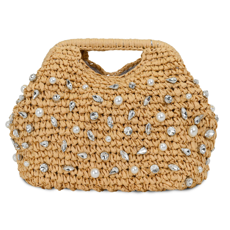 Bardo Crystal Clutch Natural
