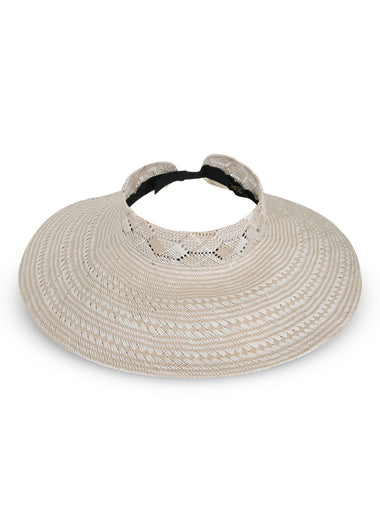 Emery Sisal Visor Hat Natural/White