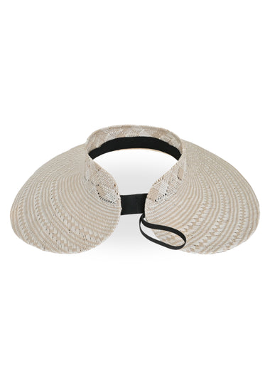 Emery Sisal Visor Hat Natural/White