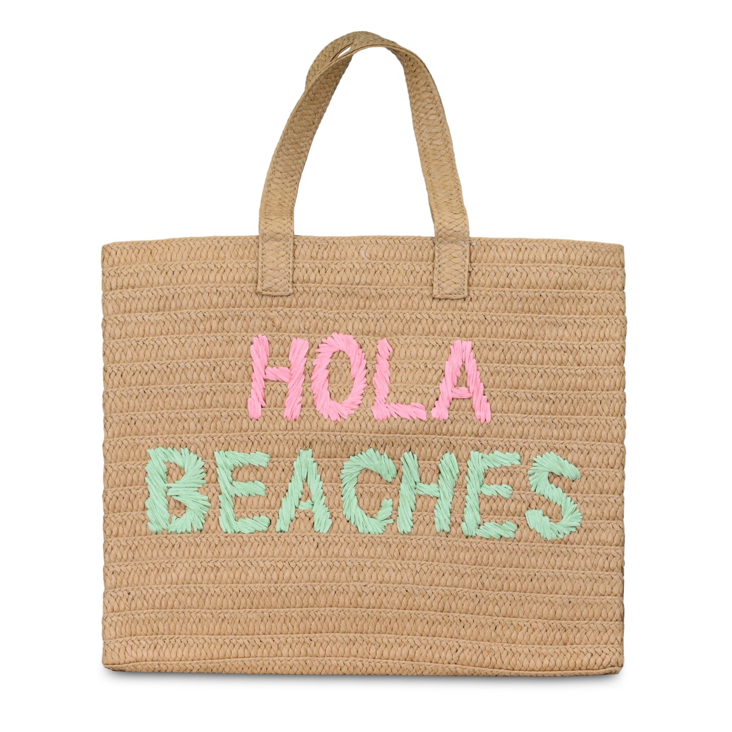 Load image into Gallery viewer, Hola Beaches Tote Bag Sand Coral Rainbow - Bag
