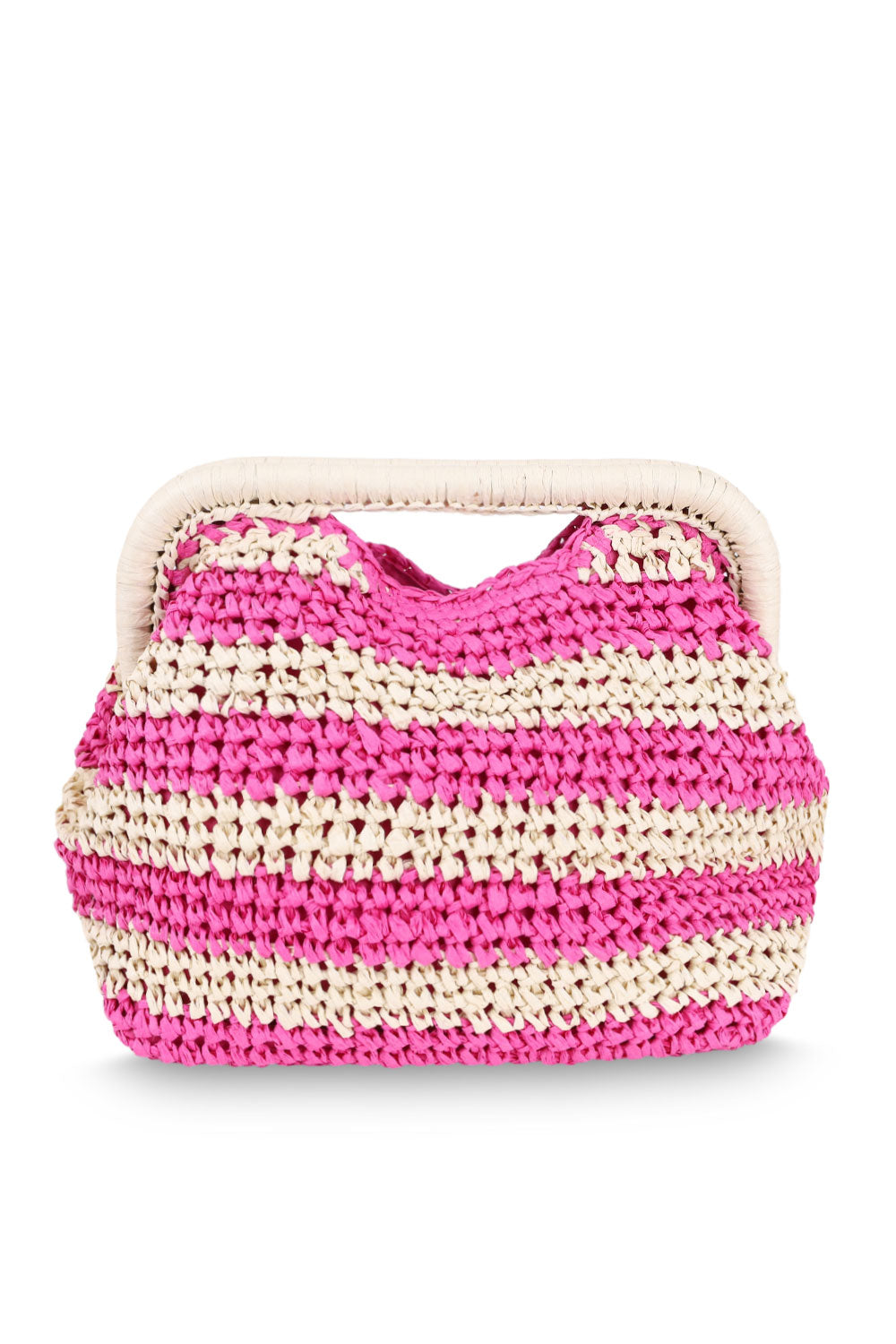 Load image into Gallery viewer, Torino Clutch Bag Natural/Fuchsia
