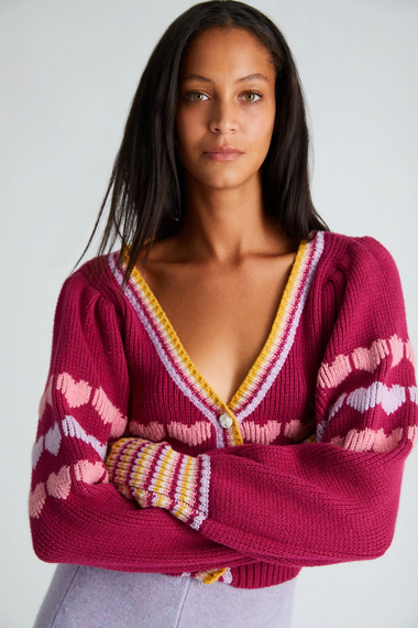 Bruena Cropped Cardigan - Cardigan