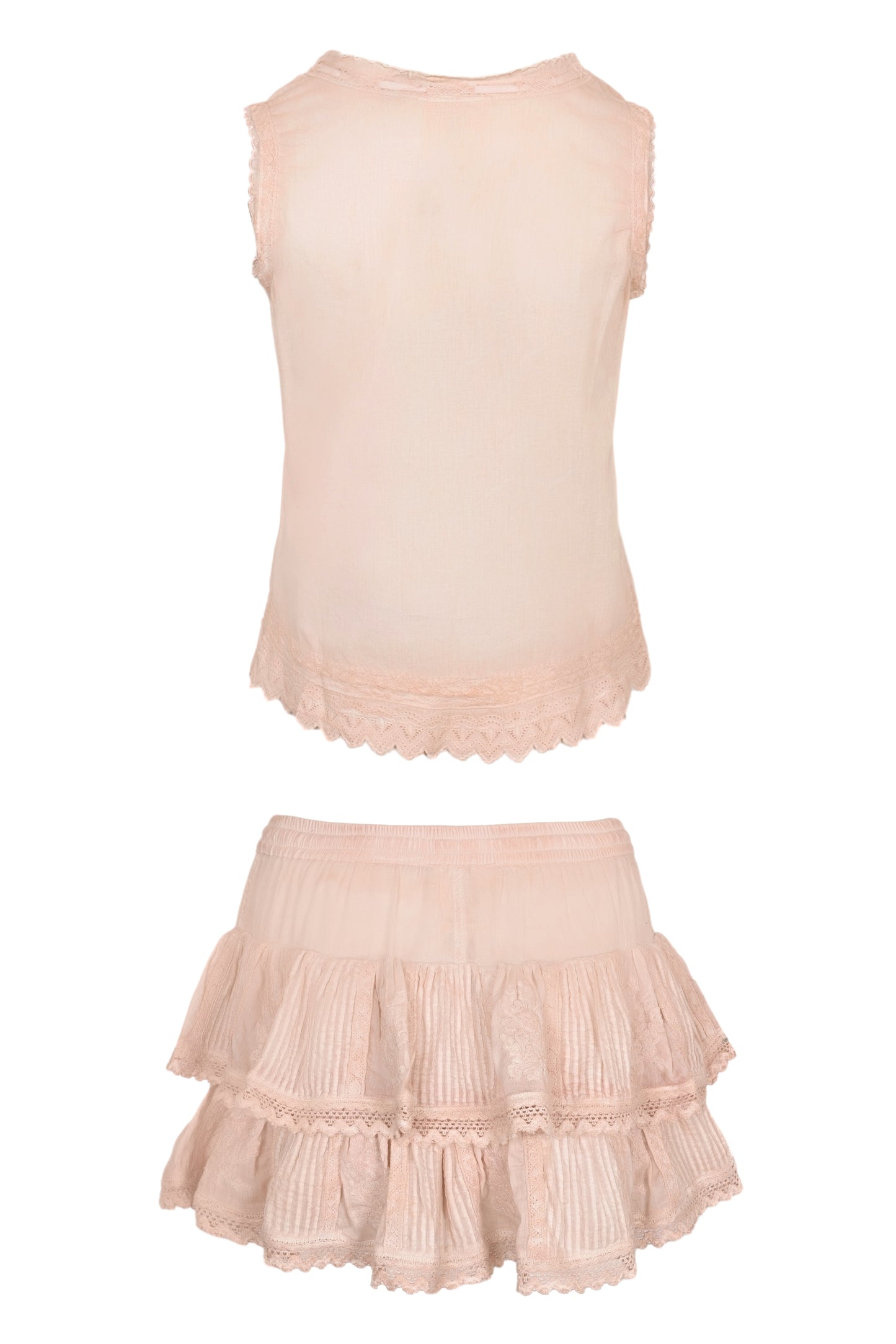 Load image into Gallery viewer, Cannes Embroidered Tank Top &amp;amp; Skort Washed Blush - ONE SIZE - Set
