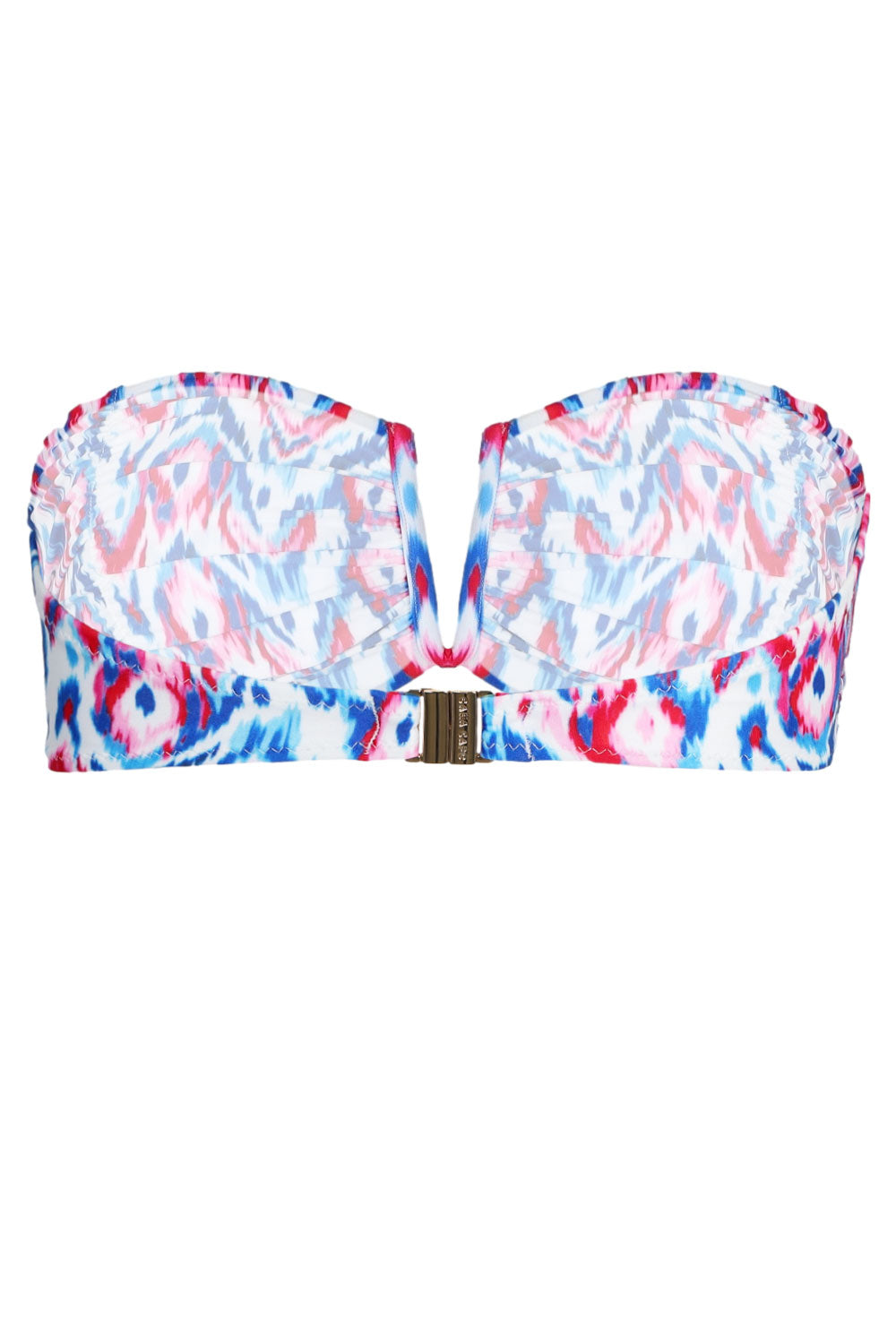 Load image into Gallery viewer, Aidy Rouched Bandeau Top Aqua Pop
