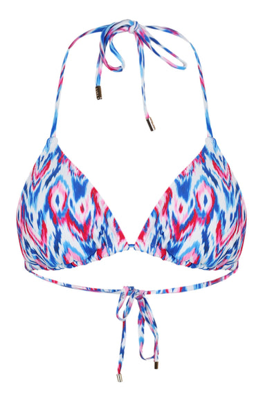 Ainsley Triangle Halter Top Aqua Pop