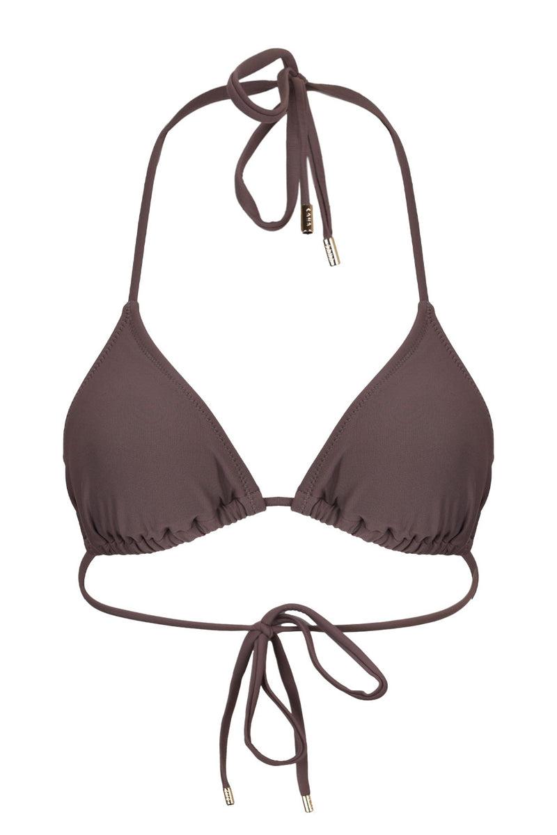 Ainsley Triangle Halter Top Lanzarote Chocolate
