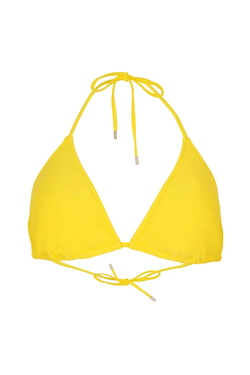 Ainsley Triangle Halter Top Amarillis Yellow