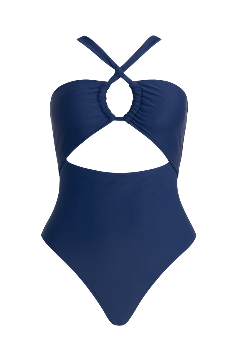 Charlotte Keyhole One Piece Blueberry Navy