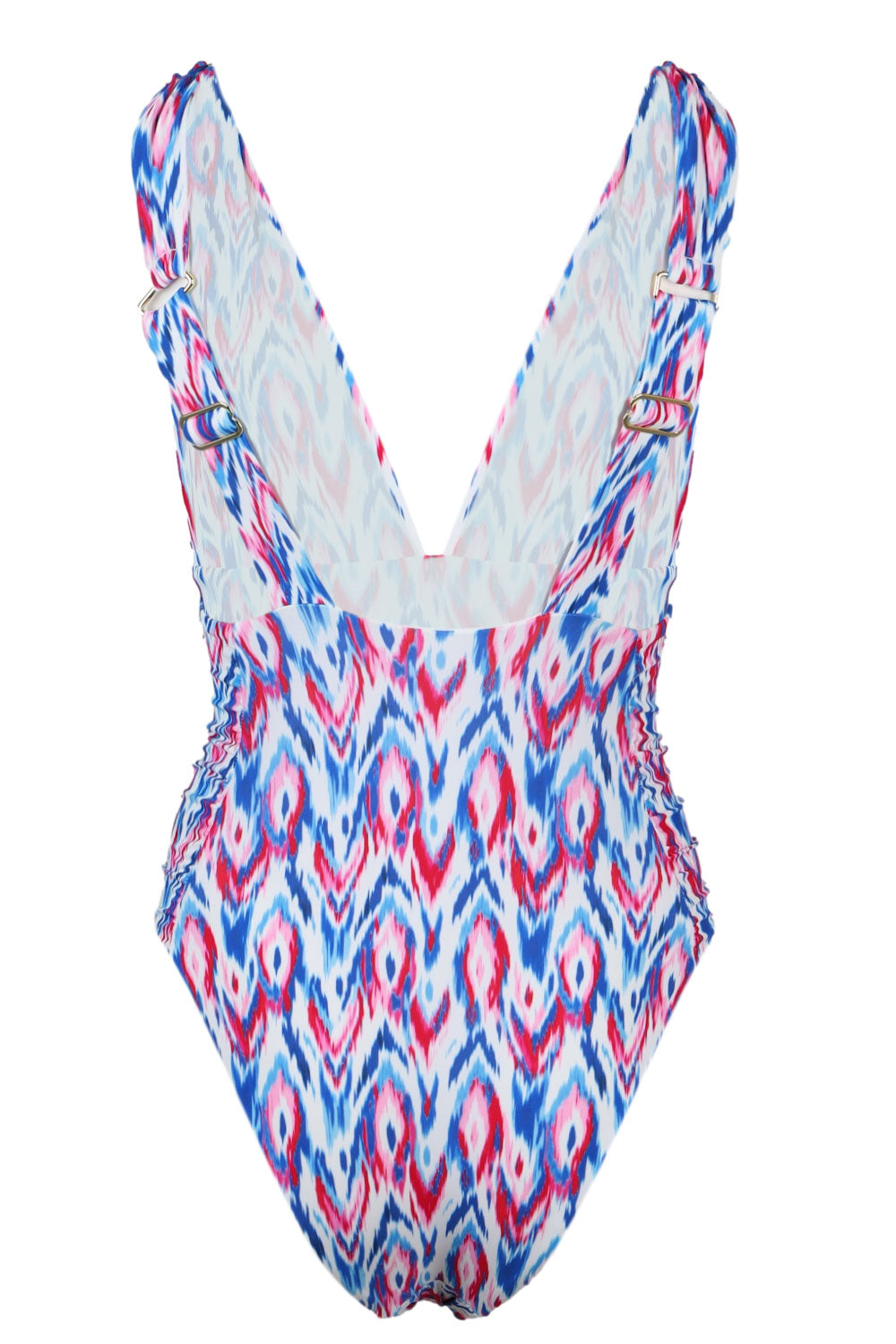 Load image into Gallery viewer, Elle Plunge One Piece Aqua Pop
