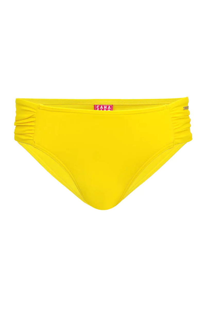 Janice Rouched Bikini Bottom Yellow