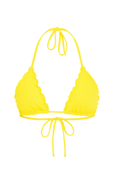 Michelle Frill Triangle Top Yellow