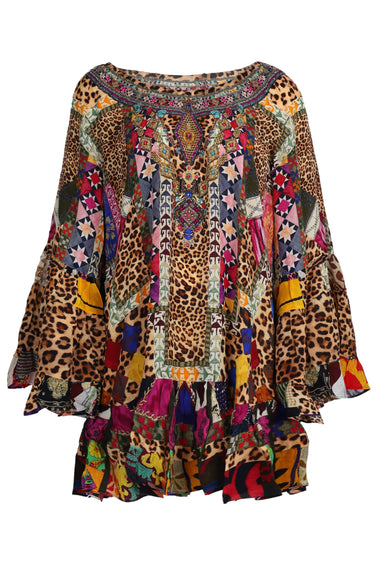 A Line Frill Dress Embroidered Ever After