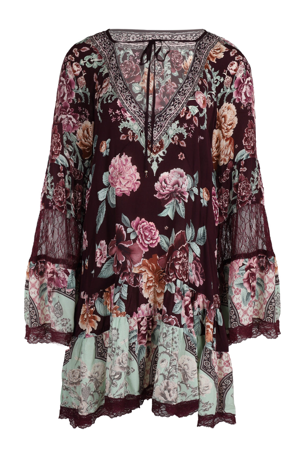 Load image into Gallery viewer, A-line Gathered Panel Dress If These Tiles Could Talk
