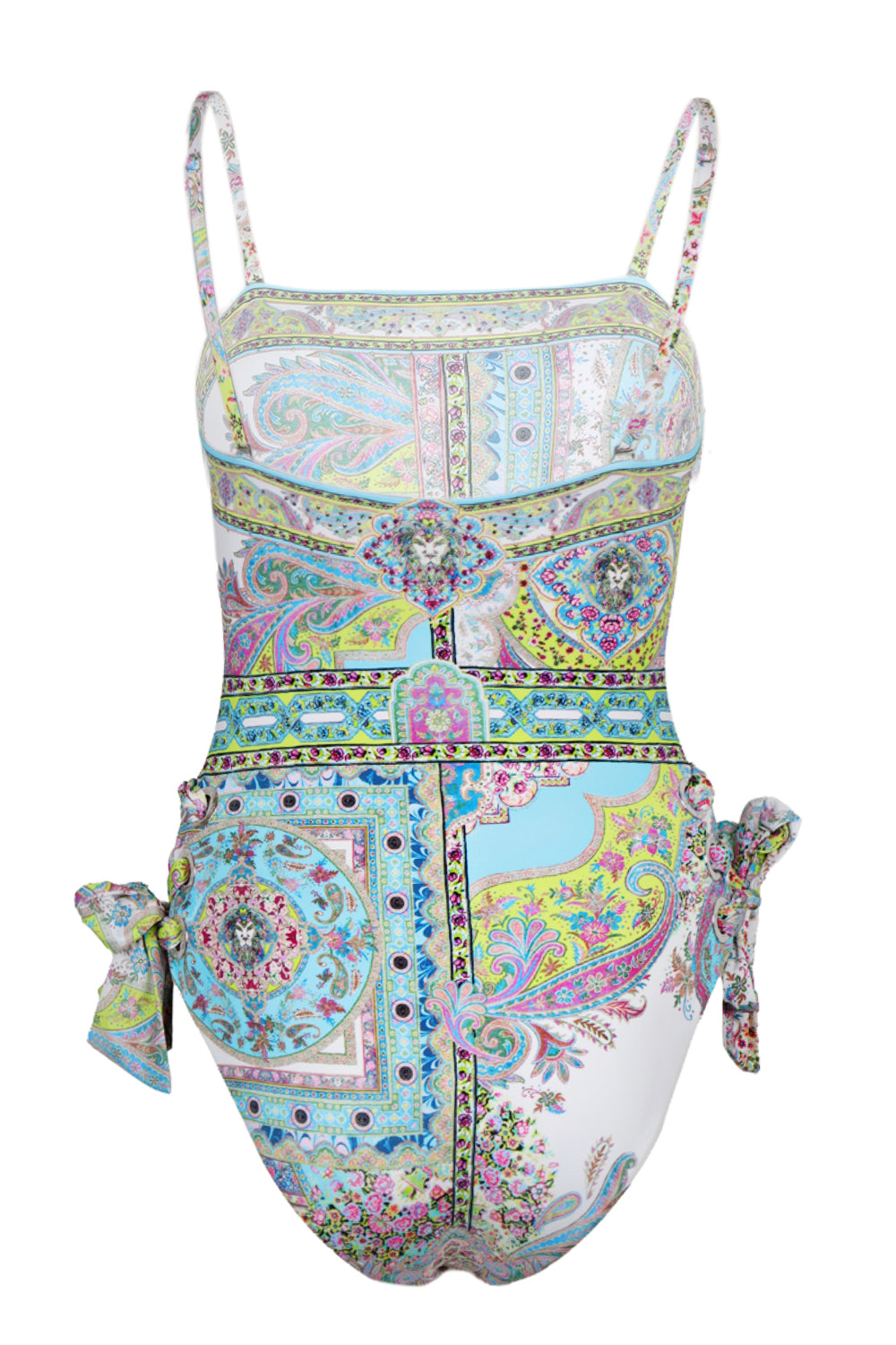Load image into Gallery viewer, Bandeau One Piece with Eyelet Tie Side Magic Carpet Ride

