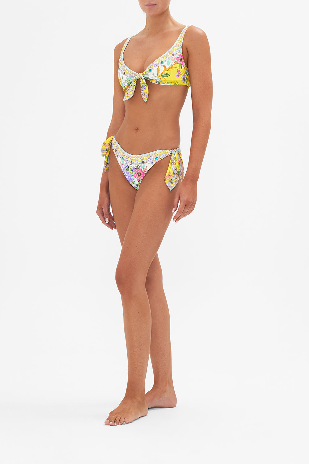 Load image into Gallery viewer, Dip Front Pant With Ties Caterina Spritz - Bikini Bottom
