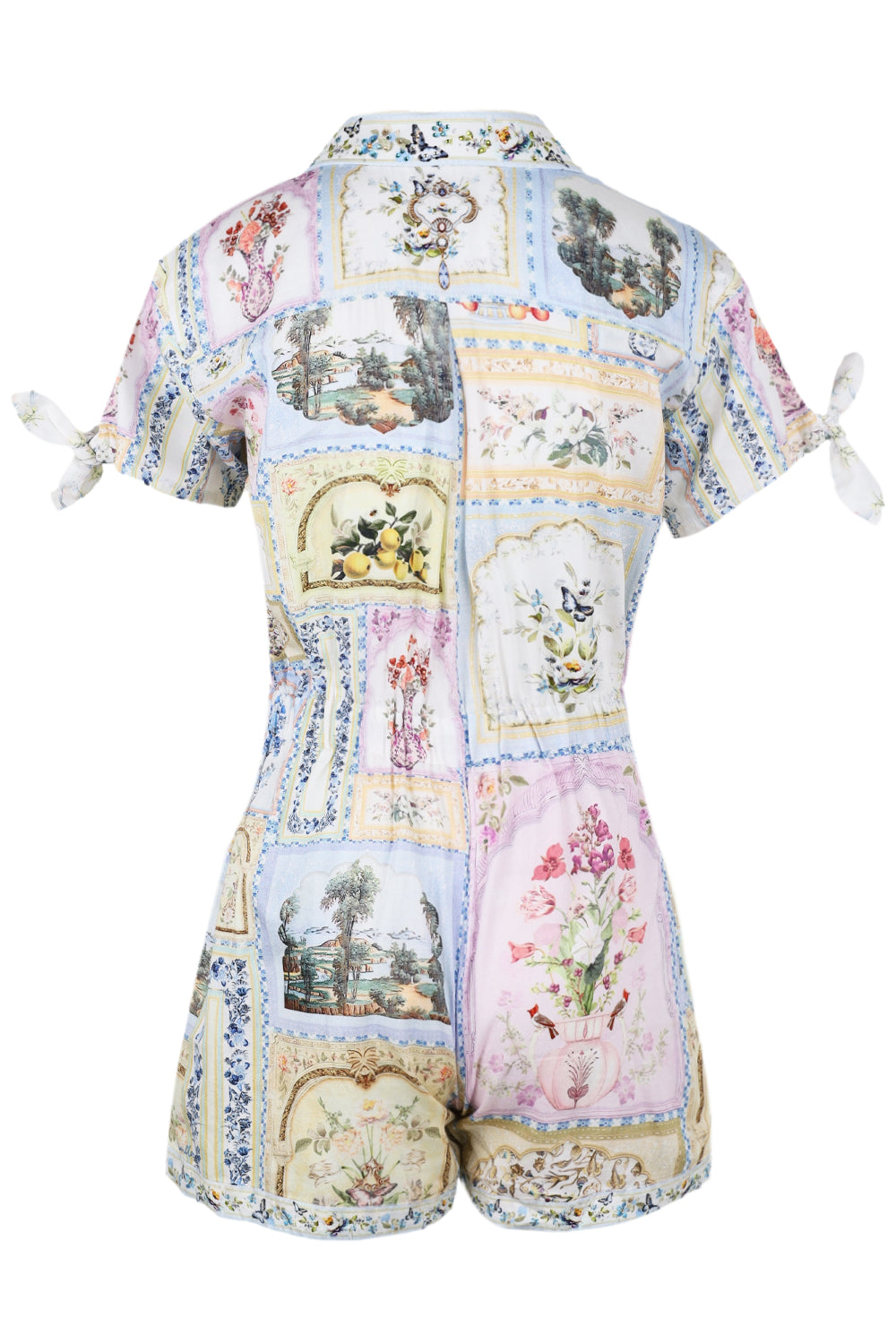 Load image into Gallery viewer, Shirt Playsuit With Short Tie Sleeve
